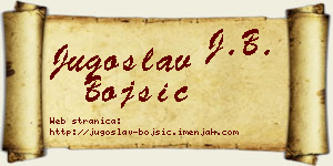 Jugoslav Bojšić vizit kartica
